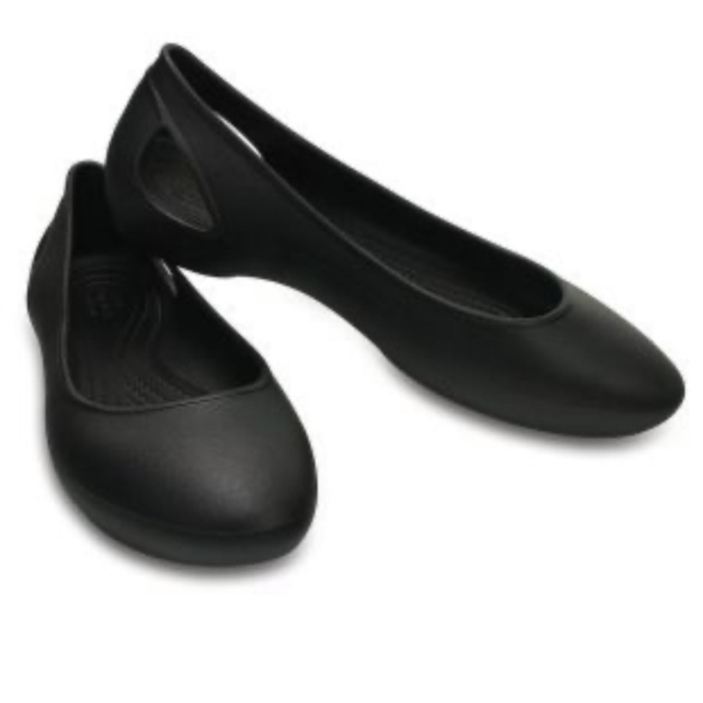 CROCS Laura Black Ballet Flats NEW
